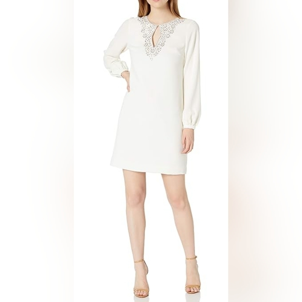 TRINA TURK Women's Tangle Embellished Long Sleeve Cocktail Dress SIZE 6
